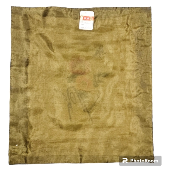 Vintage Chinese Dun Huang Hand Embroidered Silk Panel Floral Butterfly Tapestry - Picture 6 of 6